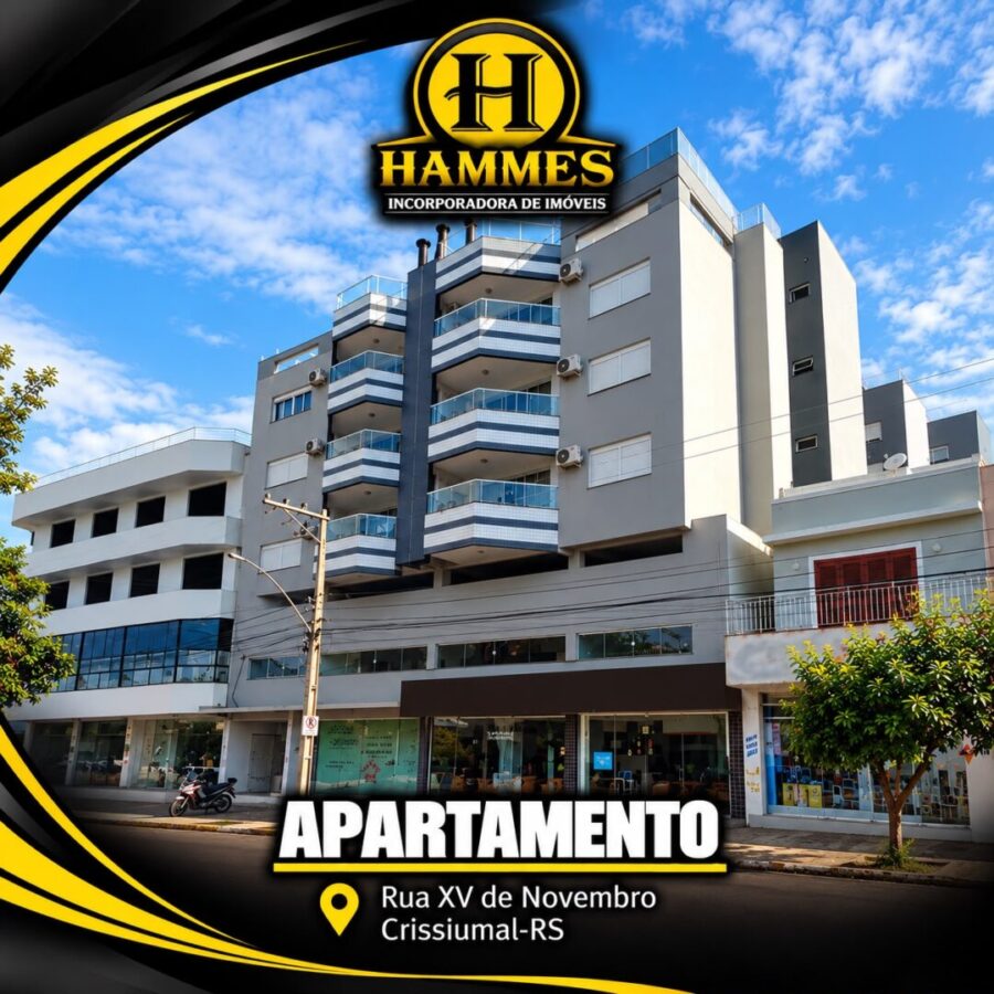 VENDE: Apartamento nº: 503 de 148,62m² com alto padrão de acabamento com duas garagens no residencial Porto Seguro – Centro de Crissiumal – RS
