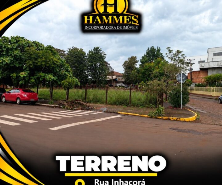 VENDE: Lote Urbano – Terreno de Esquina com 780,90 m² – próximo do Supermercado Benedetti, na Rua Inhacorá, área comercial de Crissiumal – RS